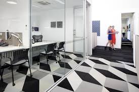 Marshal Kandinsky Office Western Australia The Black And White Geometric Floor Patterns Give This Space A Contemporary L Office Interior Design Floor Design Commercial Interior Design