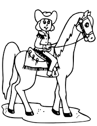 Explore our vast collection of coloring pages. Cowgirl Riding A Horse Coloring Page Kids Play Color