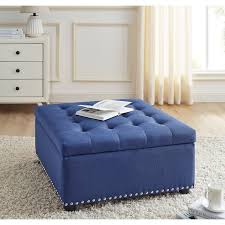 Audel 30 Tufted Square Storage Ottoman Square Storage Ottoman Storage Ottoman Blue Storage Ottoman