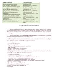 Tidak jarang kita memberanikan diri untuk menyusun kalimat tanpa tau kalimat tersebut sudah tepat atau belum. Doc Asking Suggestion Giving Suggestion Do You Have Any Ideas For Me Salam Asker Academia Edu