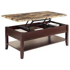 This phase 2 compliant table can be easily assembled with a phillips screwdriver and a hammer. Lexicon Orton Faux Marble Lift Top Coffee Table In Dark Cherry 3447 30