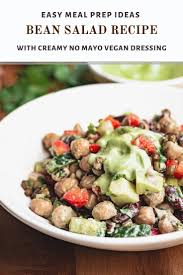 Vegan Bean Salad With Cilantro Tahini Dressing Cooking With Pree Recipe In 2020 Vegan Bean Salad Best Vegetarian Recipes Healthy Beans