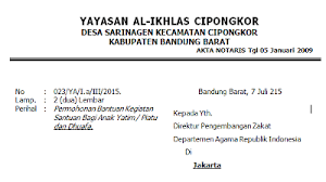 Contoh Surat Permohonan Bantuan Dana Ke Baznas Kumpulan Contoh Surat
