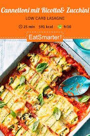 Cannelloni Mit Ricotta Spinat Und Zucchini Rezept In 2020 Vegetarisches Mittagessen Rezepte Vegetarische Rezepte Abendessen