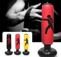Inflatable Punching Bag – 160 Cm Tall Stand-Up Kickboxing Bag For Adults &  Kids, PVC Material, Home Gym Training