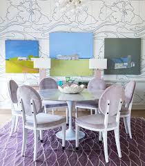 Lavender hill interiors specialises in hamptons style furniture and homeware at highly accessible prices. Quadrille Wallpaper China Seas Capri Pattern Artwork By Jean Jack Lavender Dining Chairs And Ova Marble Tulip Table Oval Marble Tulip Table Dining Chairs