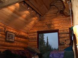log cabin lighting