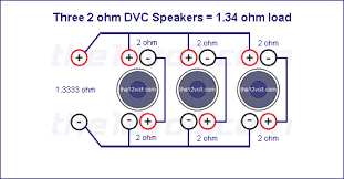 A single 4 ohm dvc sub can be wired to either 2 ohms (parallel) or 8 ohms (series). Subwoofer Wiring Diagrams For Three 2 Ohm Dual Voice Coil Speakers