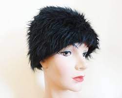 Funky Cool Vintage 1960s Black Faux Fur Hair Hat W Psychedelic Lining From Vfv On Ruby Lane Offers Accepted Mail To Vani Wig Hat Funky Brown Hair Colors