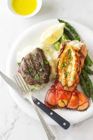 Seared salt block tuna with citrus lobster and butter represent the ideal marriage — they complement each other perfectly. Better Than Outback Grilled Steak And Lobster Dinner Savor The Best