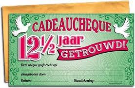 Bol Com Cadeaubon 12 5 Jaar Getrouwd 34 5cm