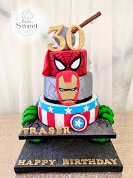 Marvel inspired cake with iron mans hand, thors hammer, captain america's shield, avengers logo this 5″ and 7″ two tier cake serves approx 26 portions. Treat Me Sweet Auf Twitter Loved Making This Cake Look How Strong Hulk Is Holding Up Frasers Birthday All Handmodelled And Hand Painted With My Hands Thankfully Not Hulks Big Sausage