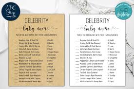 Most popular girls' names of 2019 so far. Printable Celebrity Baby Name Baby Shower Game Instant Download Bobotemp