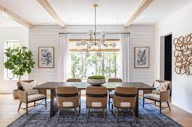 Melissa Shapiro Interiors On Instagram Adding Shiplap To The Window Wall Was A Game Changer In Casual Dining Rooms Trendy Dining Room Dining Room Wall Color
