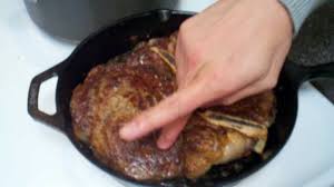 Prime rib is a classic roast beef preparation made from the beef rib primal cut, usually roasted with the bone in and served with its natural juices. How To Sear Rib Eye Steak Using Cast Iron Pan Alton Brown S Method 1 Of 2 Youtube