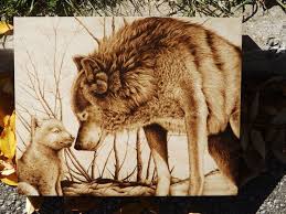 Simple beginner woodburning pattern from pinterest. Image Result For Images Of Pyrography Wolves Wood Burning Art Pyrography Pyrography Art