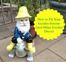 The gnomes getting a finishing touch. How To Fix Your Garden Gnome And Other Garden Decor Pretty Handy Girl