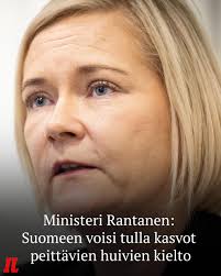 Sisäministeri Mari Rantasen (ps) mukaan hallitus selvittää nyt, voidaanko  kasvojen peittämisen kieltämistä viedä eteenpäin jo tällä hallituskaudella.