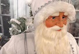 Fraser Hill Farm 58" Dancing Santa with Christmas Tree and Gift Sack, Life  Size Holiday Home Decor, FASC058-2WH1, White/Silver in Kenya