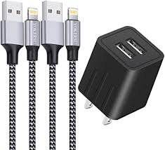 Those are the pin voltages for a 1a charger, no? Amazon Com Iphone Charger Yokersu Nylon Braided Lightning Cable Fast Charging 2pack 6ft Data Sync Transfer Cord 2 Port Plug Wall Charger Ul Listed Compatible With Iphone 11 Pro Max Xs Xr X 8 7