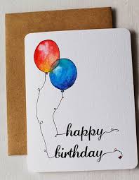 Creative Birthday Drawings For Mom Watercolor Balloons Birthday Card In 2020 Watercolor Birthday Cards Birthday Card Drawing Card Drawing