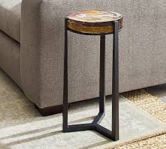 Cori 10 Round Recycled Glass Accent Table In 2020 Glass Accent Tables Accent Table Round Metal Accent Table