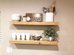 36 X 2 3 Wood Floating Wall Shelf Pine Threshold In 2021 Floating Shelves Wood Floating Shelves Shelves