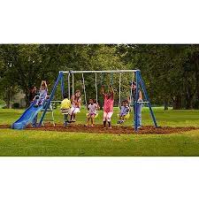 Flexible Flyer Swing Free Metal Swing Set Walmart Com Metal Swing Sets Kids Outdoor Swing Set Backyard Swing Sets