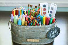 Ideas For Family Organization Kids Art Supplies Art Supplies Storage Art Caddy