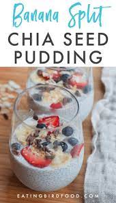 Banana Split Chia Pudding Eating Bird Food Recipe Easy Chia Seed Pudding Chia Seed Recipes Pudding Healthy Recipes