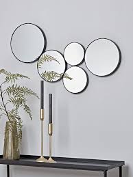 Black And Gold Mirror Uk Circles Decorative Mirror Black Mirror Decor Mirror Design Wall Mirror Wall Living Room