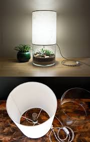 Lampara Con Pequeno Terrario Cheap Diy Home Decor Abajur Diy Artesanato Decoracao