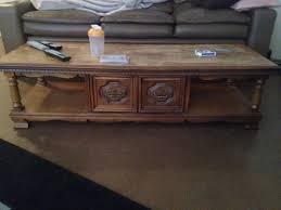 If you have a regular wood table, you must first remove the old finish on it. Help Refinish Coffee Table