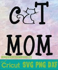 Download Cat Mom Mother Day Logo Svg Png Dxf Movie Design Bundles PSD Mockup Templates