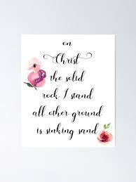 christian hymn watercolor floral print