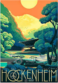 2019 German Gp Mercedes Amg F1 S Beautiful Poster For The 2019 Race On The Historic Hockenheim Circuit Vintage Racing Poster Racing Posters Auto Racing Art
