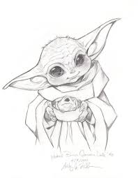 The Mandalorian The Child By Ashley Maczko Witter Star Wars Art Drawings Star Wars Drawings Yoda Art