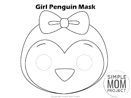 Download and print for free. Free Printable Penguin Mask Templates Simple Mom Project