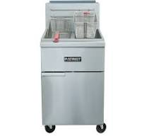 Patriot PT-F4SG-LP Liquid Propane Split Tank 37.5 lb. per Tank Floor Fryer  with Casters 120,000 BTU