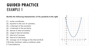 Identifying Key Features On A Parabola Unit 3 Day 1 Ppt Download