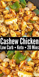 Easy Keto Cashew Chicken Recipe Keto Recipes Dinner Low Carb Chicken Recipes Keto Recipes Easy