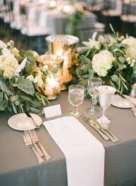 Rustic And Elegant Tampa Yacht Club Wedding Wedding Table Settings Silver Wedding Decorations Wedding Napkins