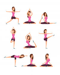 Young woman making yoga exercises and meditation. fitness girl in ...