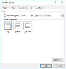 Fitting Text Into Cells Microsoft Word