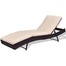 Patio Pool Sun Bed Wicker Lounge Chair With Adjustable Back Wicker Lounge Chair Stylish Chairs Outdoor Couch Bed