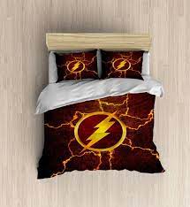 Amazon's choice for the flash bedroom decor. The Flash Bedding Superhero Duvet Cover The Flash Duvet Superhero Bedding Set Red Lightning Bedroom Decor Bedroom Decor Superhero Room Bed