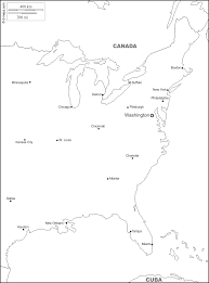 East Coast Of The United States Free Map Free Blank Map Free Outline Map Free Base Map Boundaries Main Cities Names White