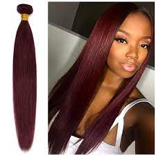All kinds of hair types, textures etc.are sale at the incolorwig mall. Amazon Com Wine Red 99j Remy Human Hair Weave 16inch Long Silky Straight 1 Bundle 100g 6a Unprocessed Virgin Brazilian Hair Weft Extensions For Afro American Women Party Beauty