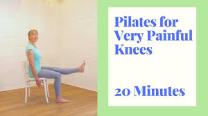 Pilates For Very Painful Knees 20 Minutes Of Chair Based Exercise For Knee Arthritis Youtube Knee Arthritis Knee Exercises Arthritis Exercises