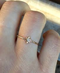 14k Gold Diamond Ring North Star Ring Astrology Etsy 14k Gold Ring Diamonds North Star Necklace Astrology Jewelry
